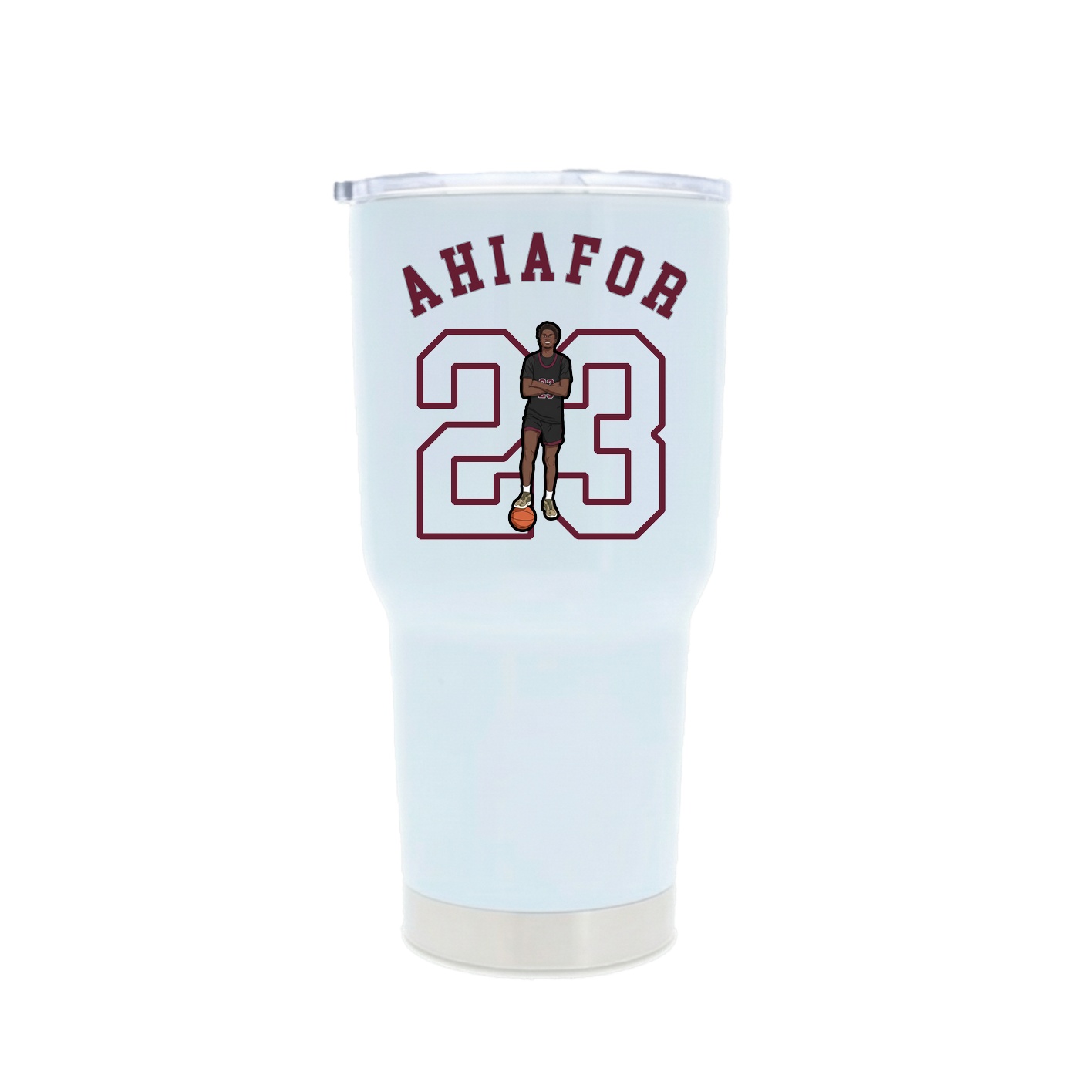30oz Stainless Steel Tumbler — Shirsey Arch in White