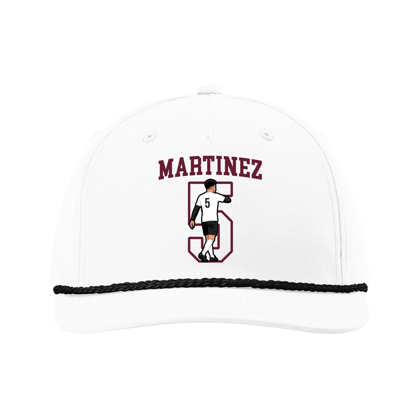 Five-Panel Classic Rope Cap — Shirsey in White