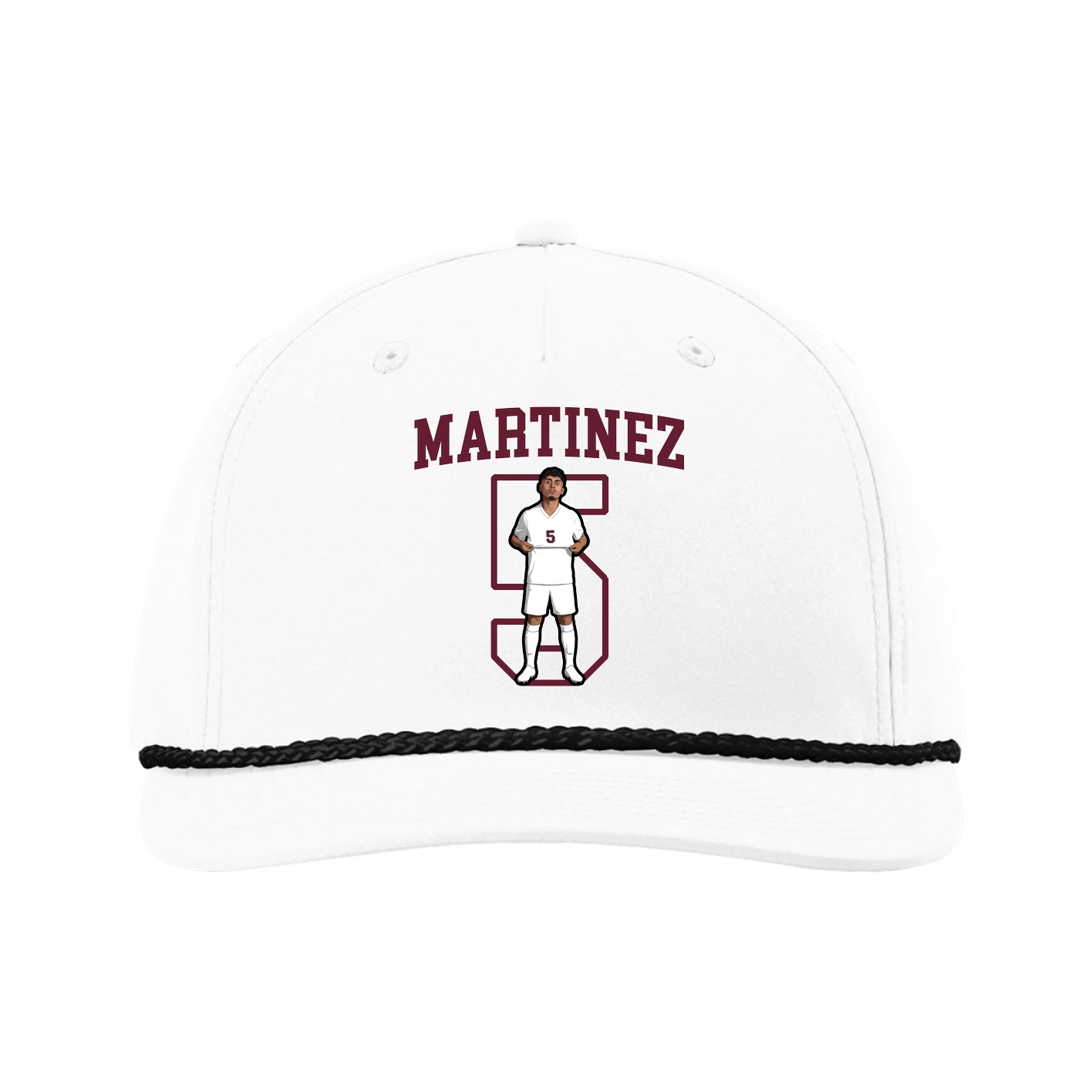 Five-Panel Classic Rope Cap — Shirsey in White