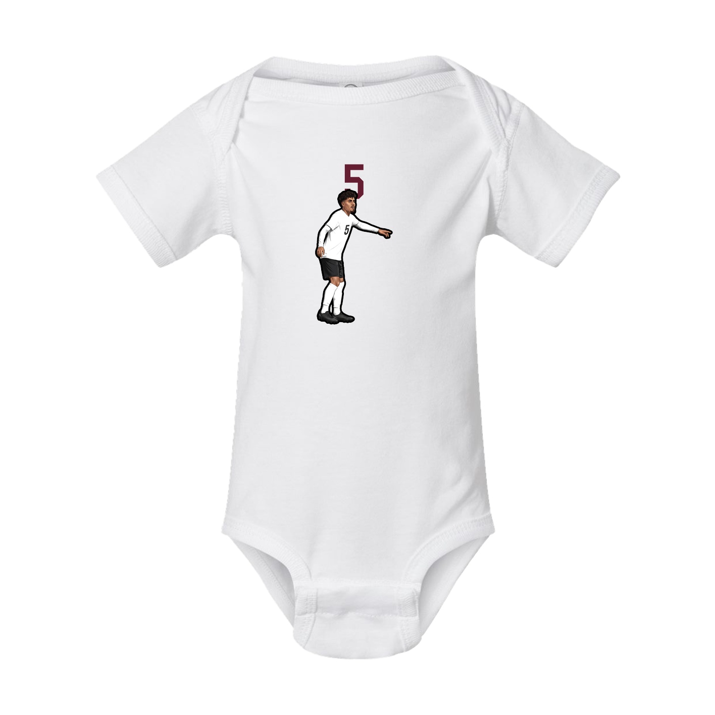Baby Onesie — Number Top in White