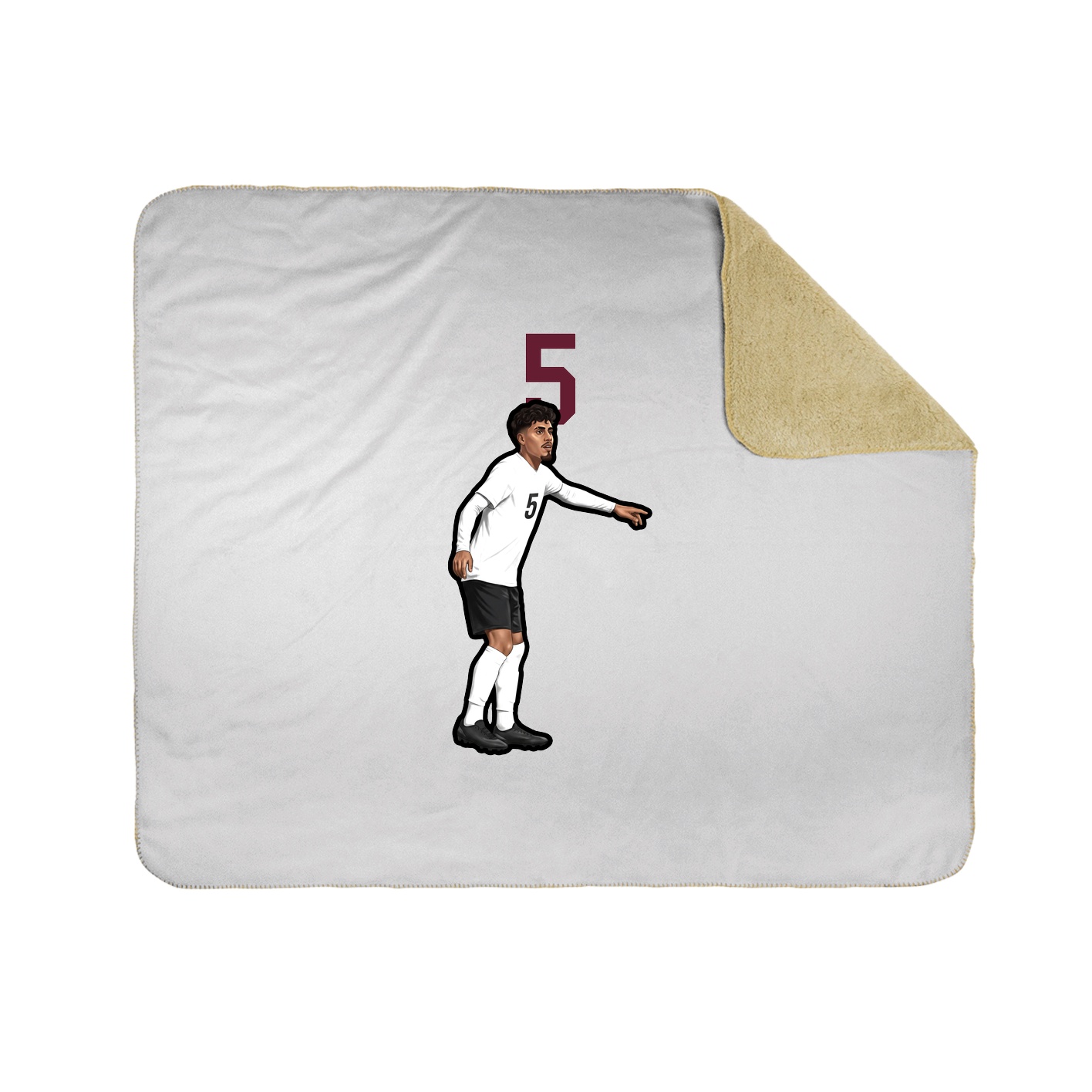 Throw Blanket — Number Top in White