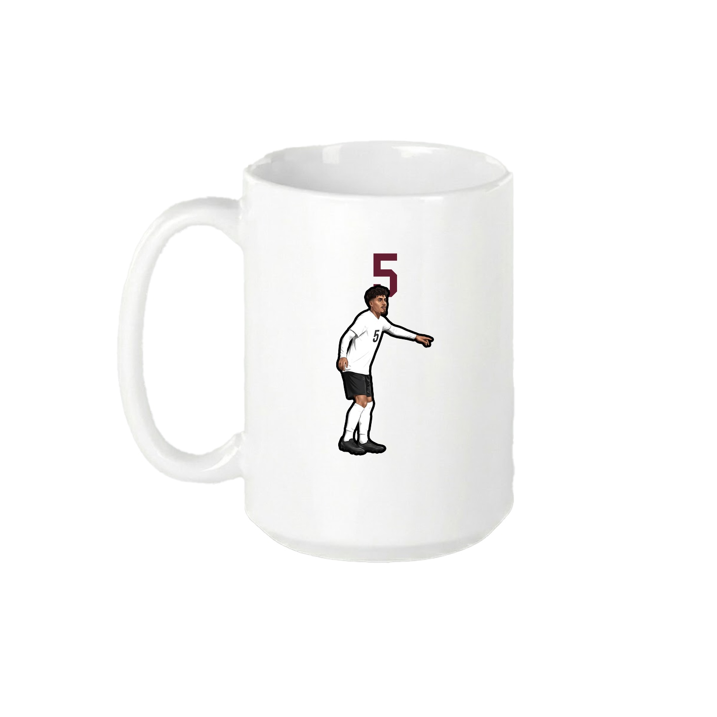 15oz Coffee Mug — Number Top in White