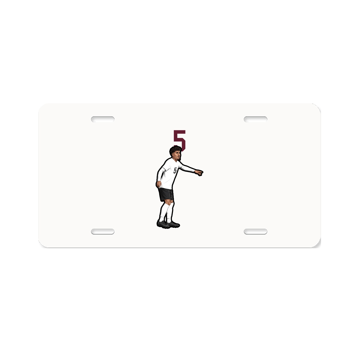 License Plate — Number Top in Classic