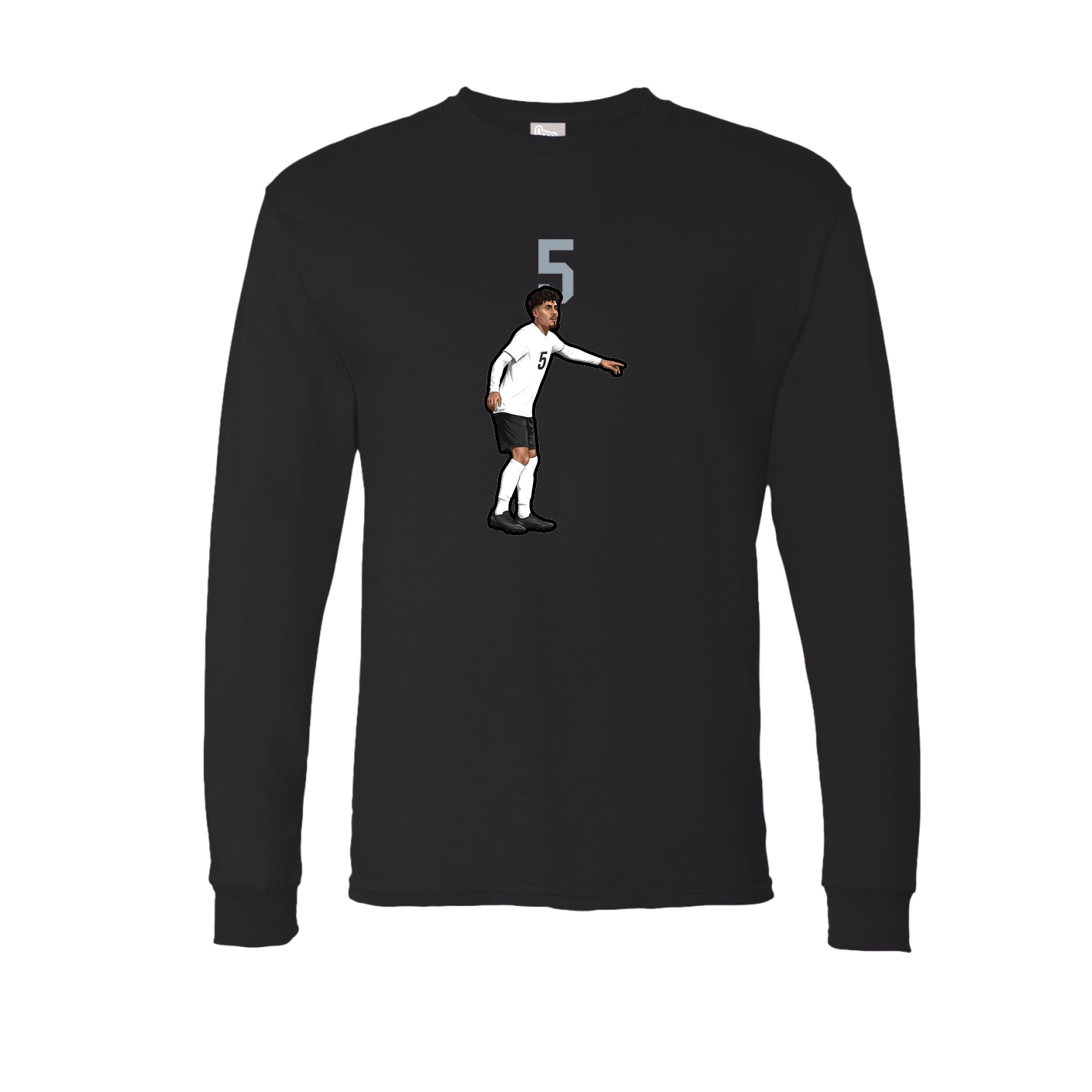 Long Sleeve Tee — Number Top in Black