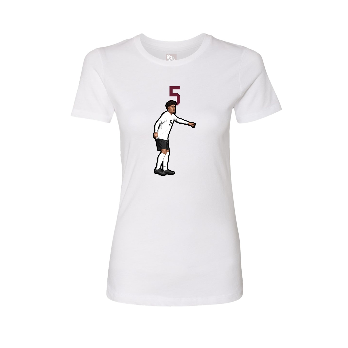 Womens Tee — Number Top in White