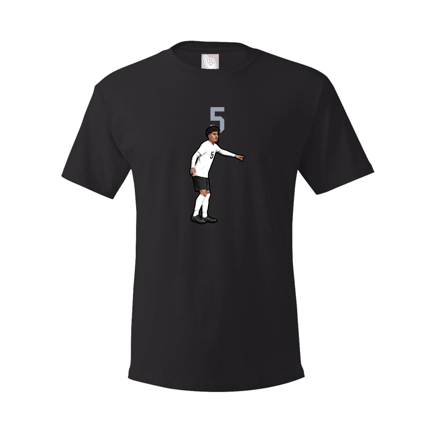 Youth Tee — Number Top in Black