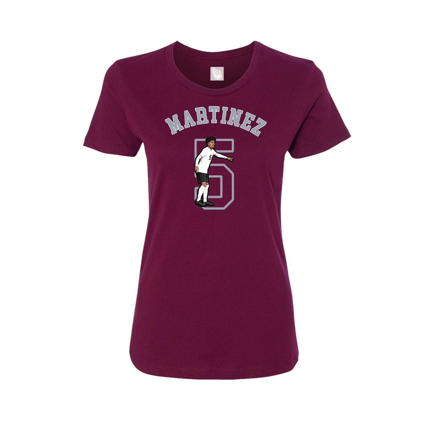 Fitted Women's Tee — Shirsey Arch in Maroon