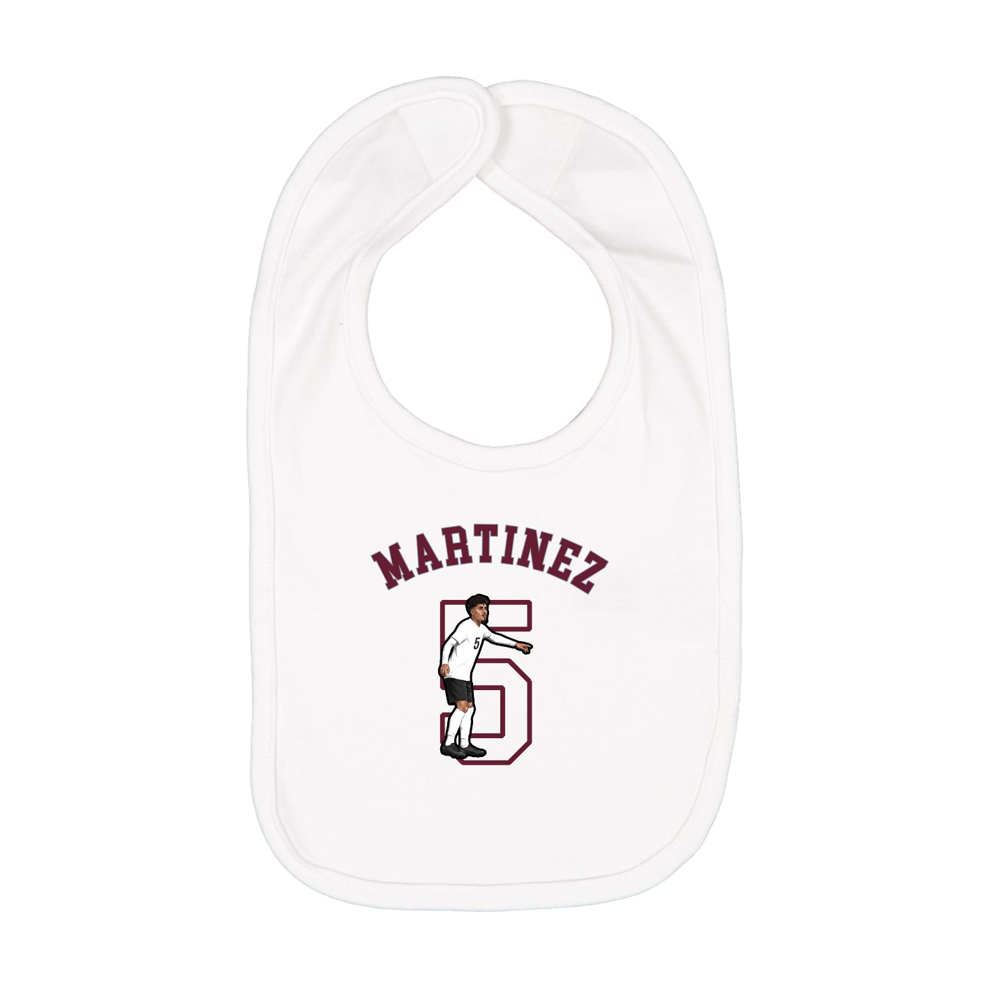 Infant Bib — Shirsey Arch in White