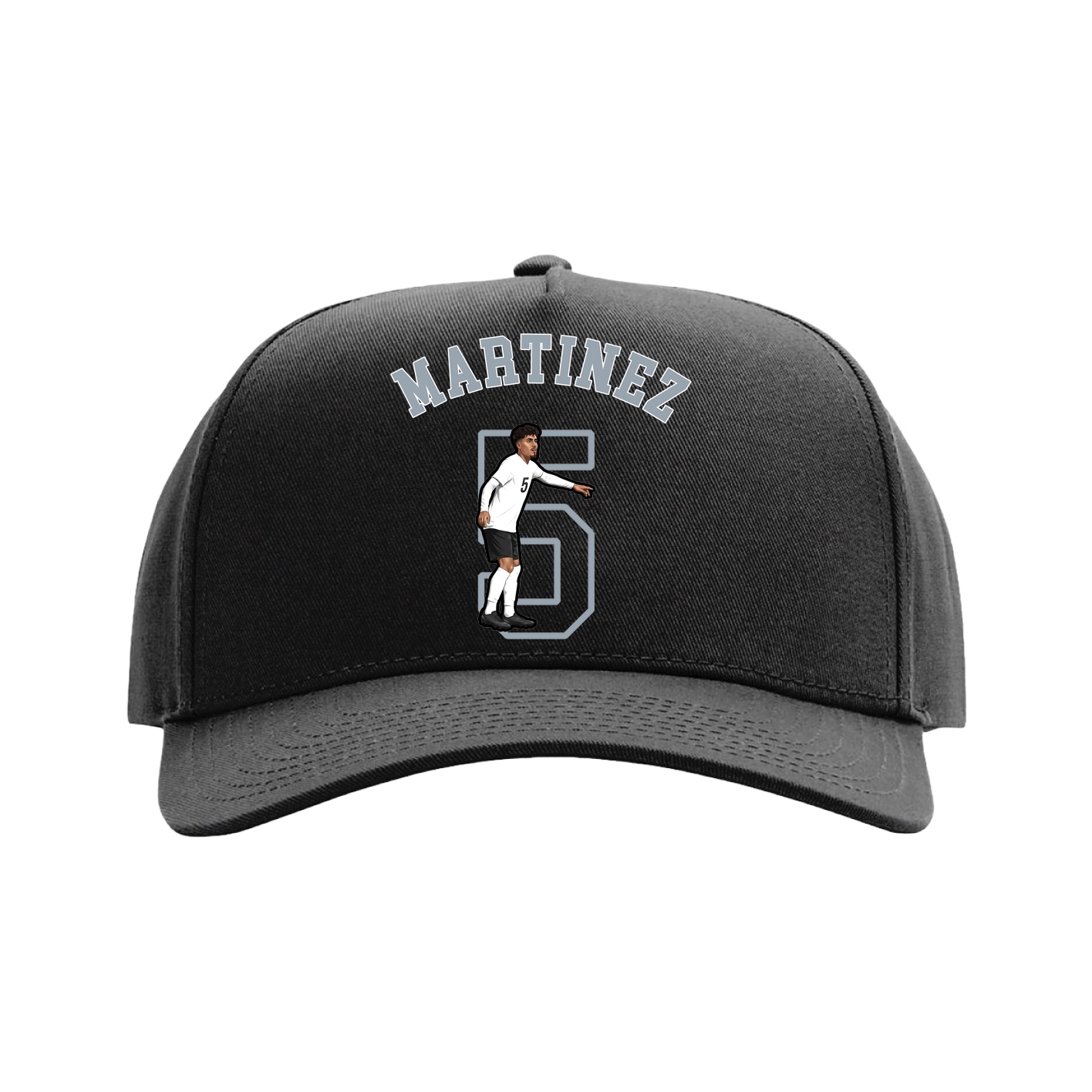 Full Fabric Five-Panel Champ Cap — Shirsey Arch in Black