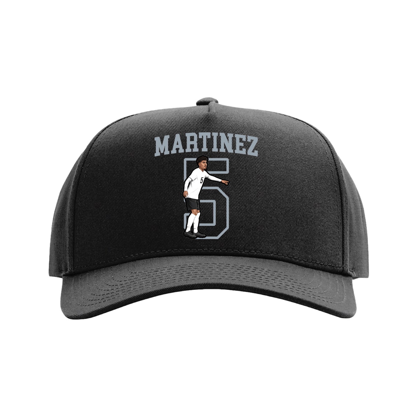 Full Fabric Five-Panel Champ Cap — Shirsey in Black