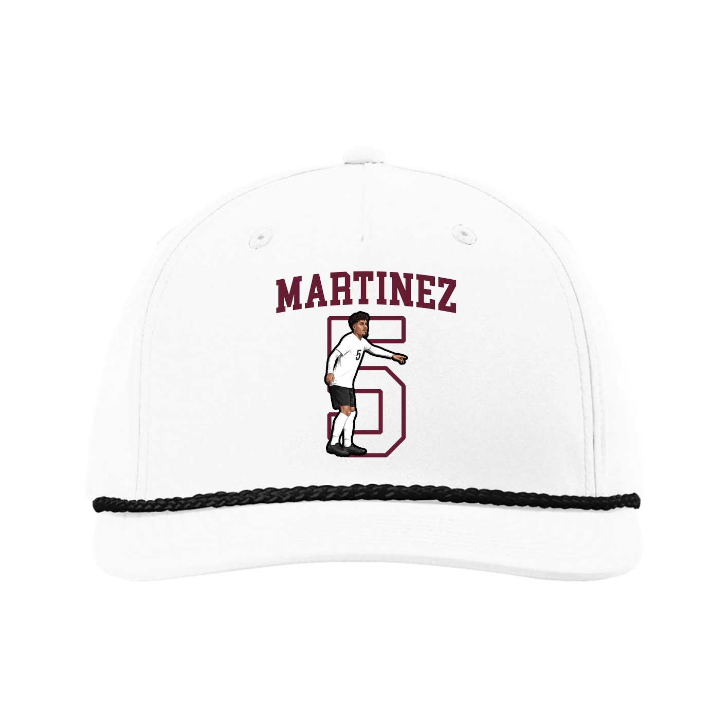 Five-Panel Classic Rope Cap — Shirsey in White