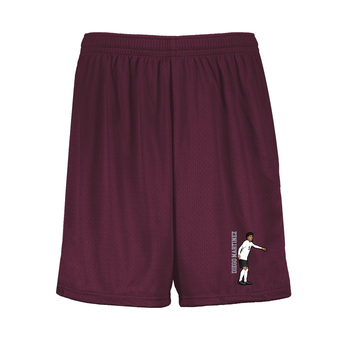 Shorts — Name Vertical in Maroon