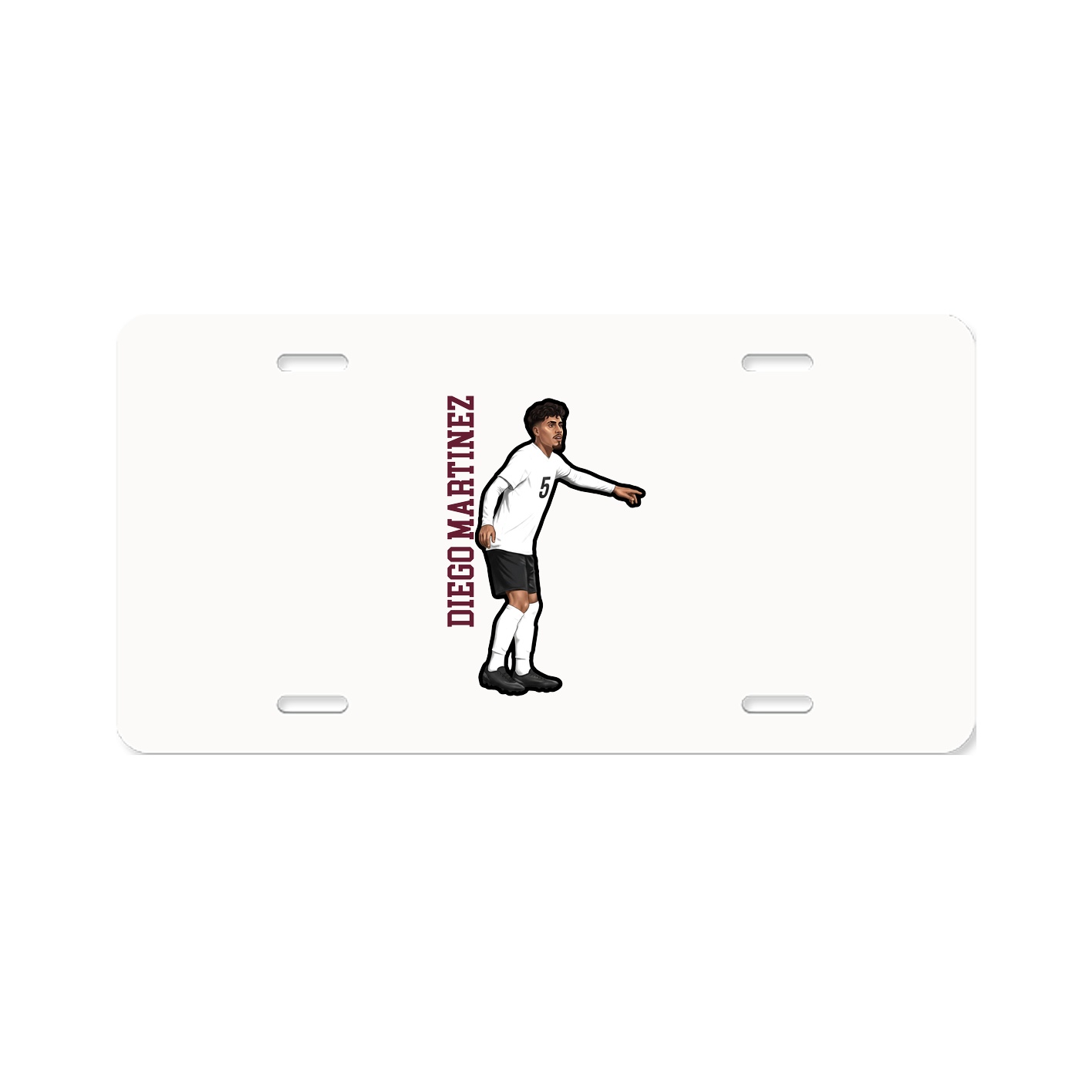 License Plate — Name Vertical in Classic