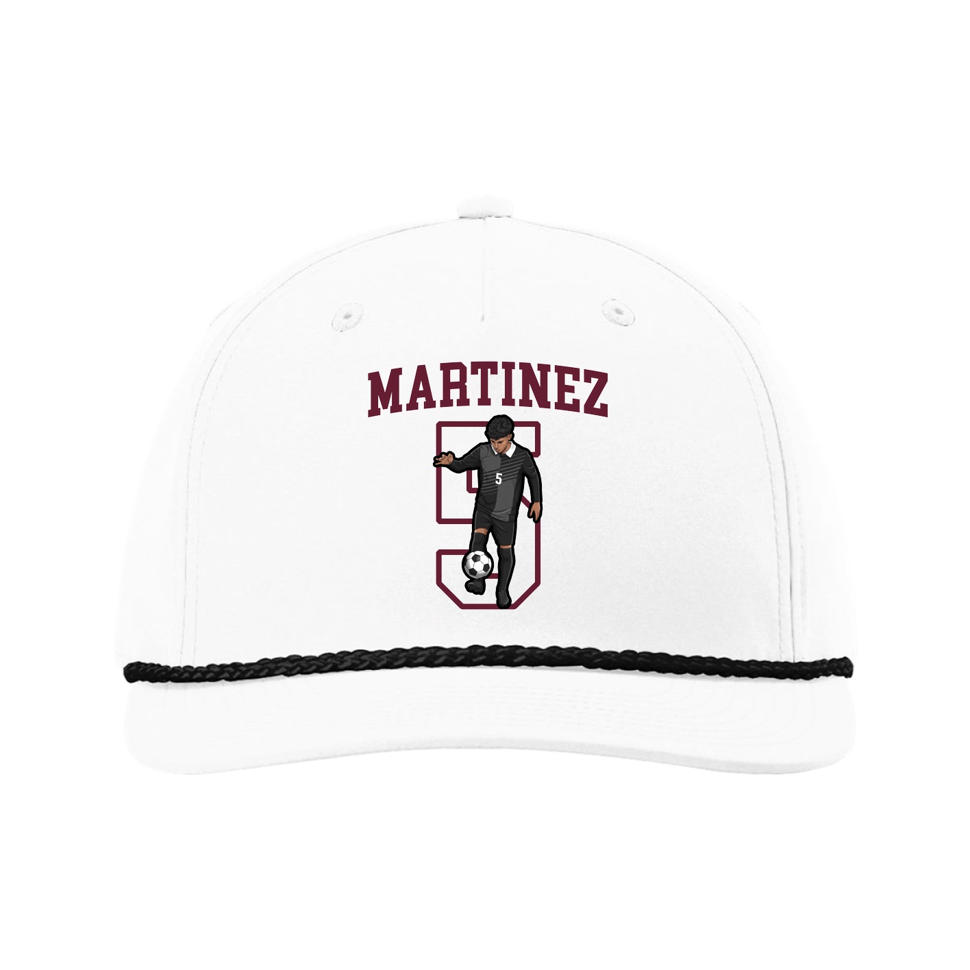Five-Panel Classic Rope Cap — Shirsey in White