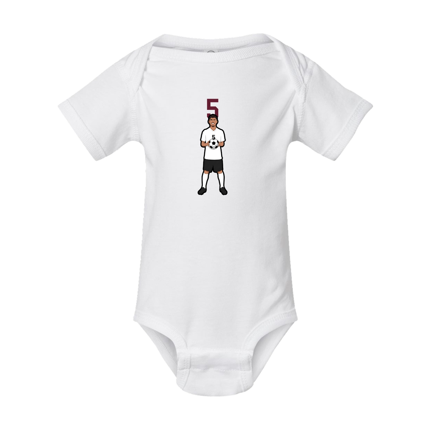 Baby Onesie — Number Top in White