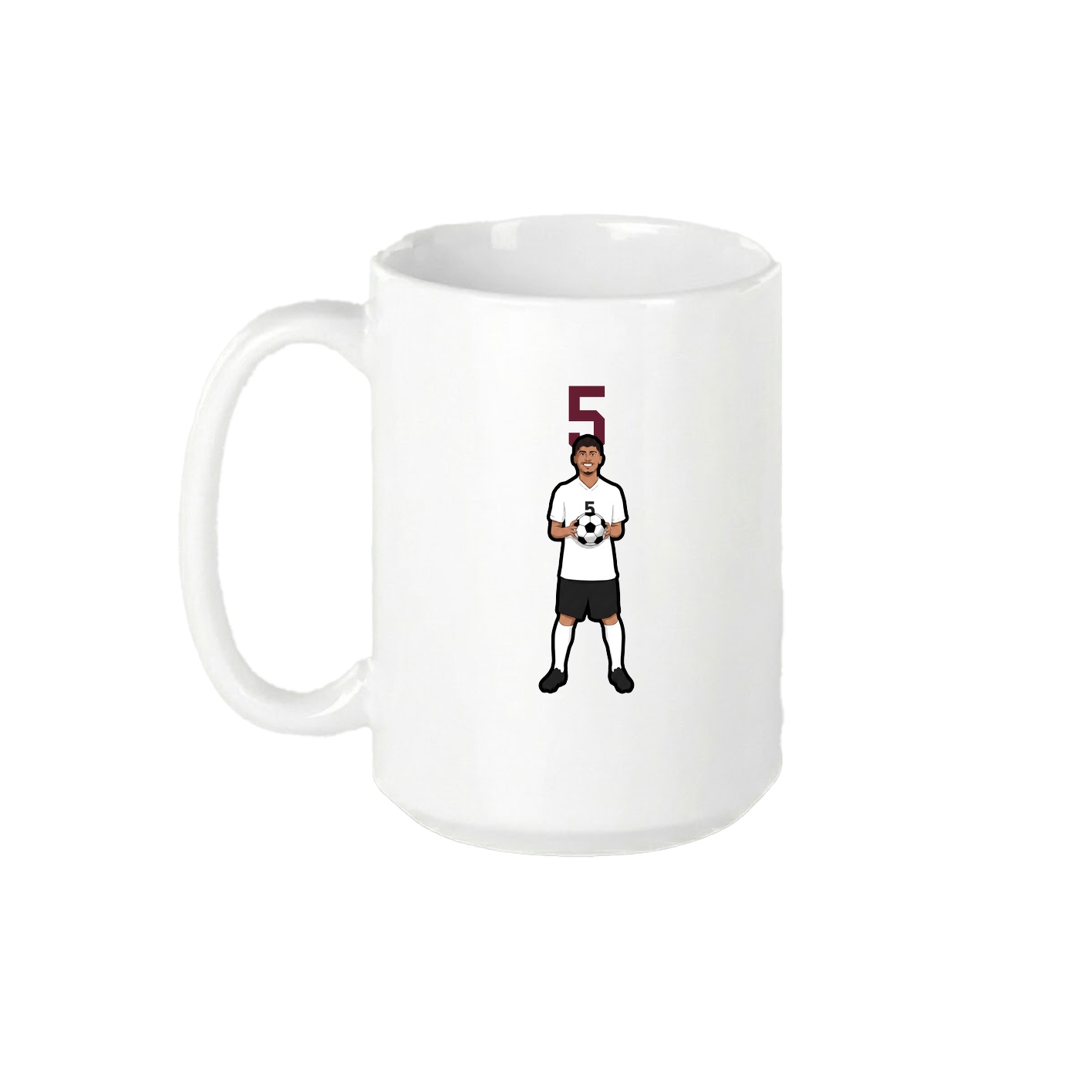15oz Coffee Mug — Number Top in White