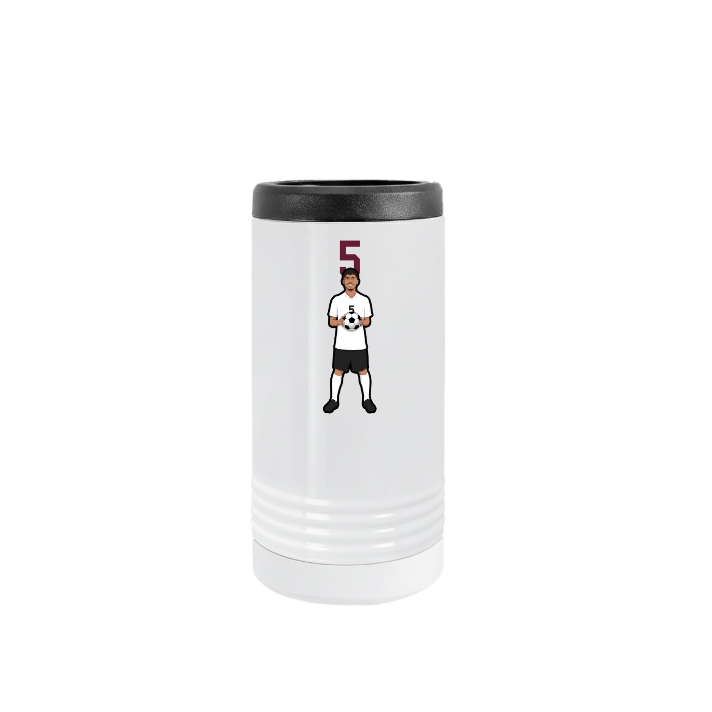 Slim Beverage Holder — Number Top in White