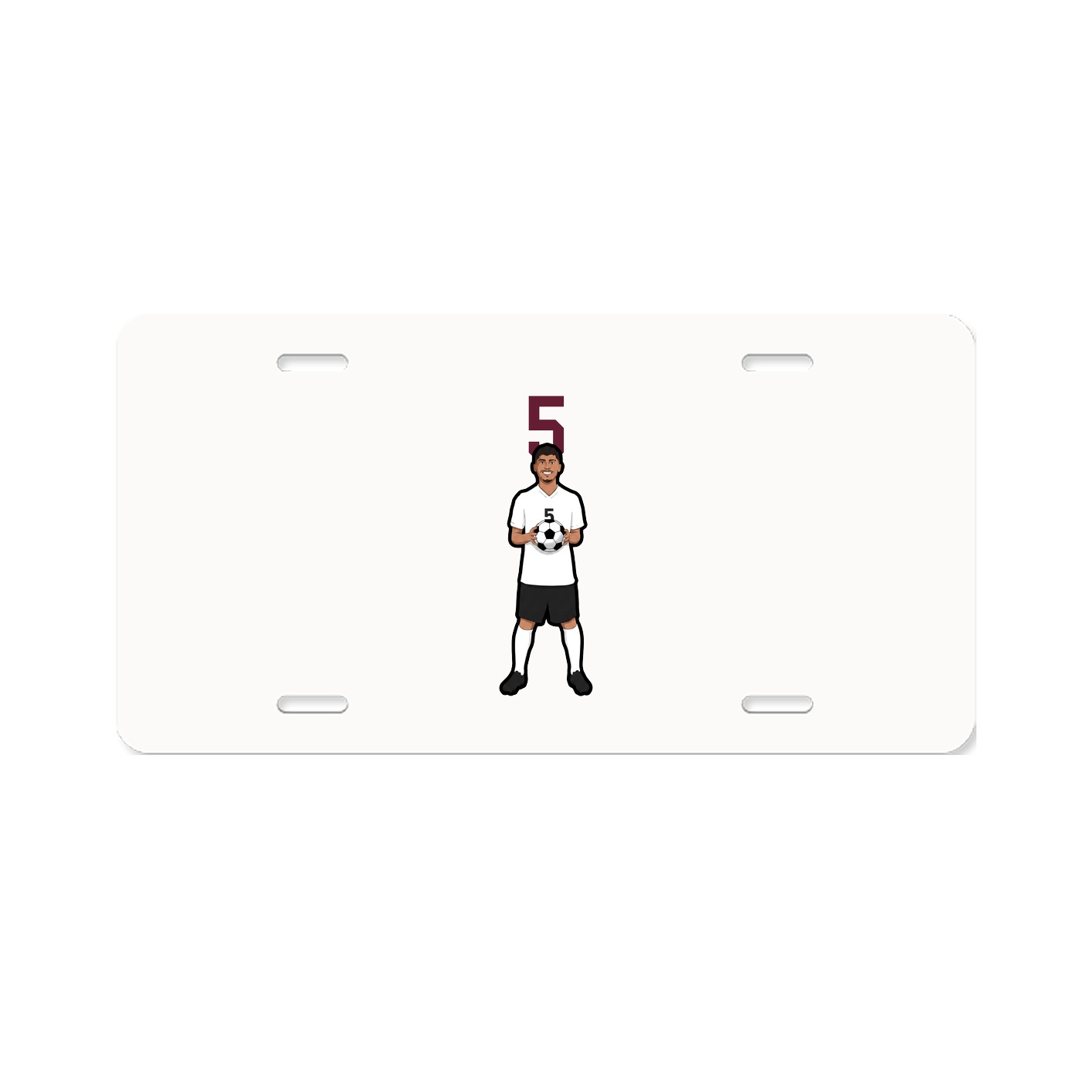 License Plate — Number Top in Classic