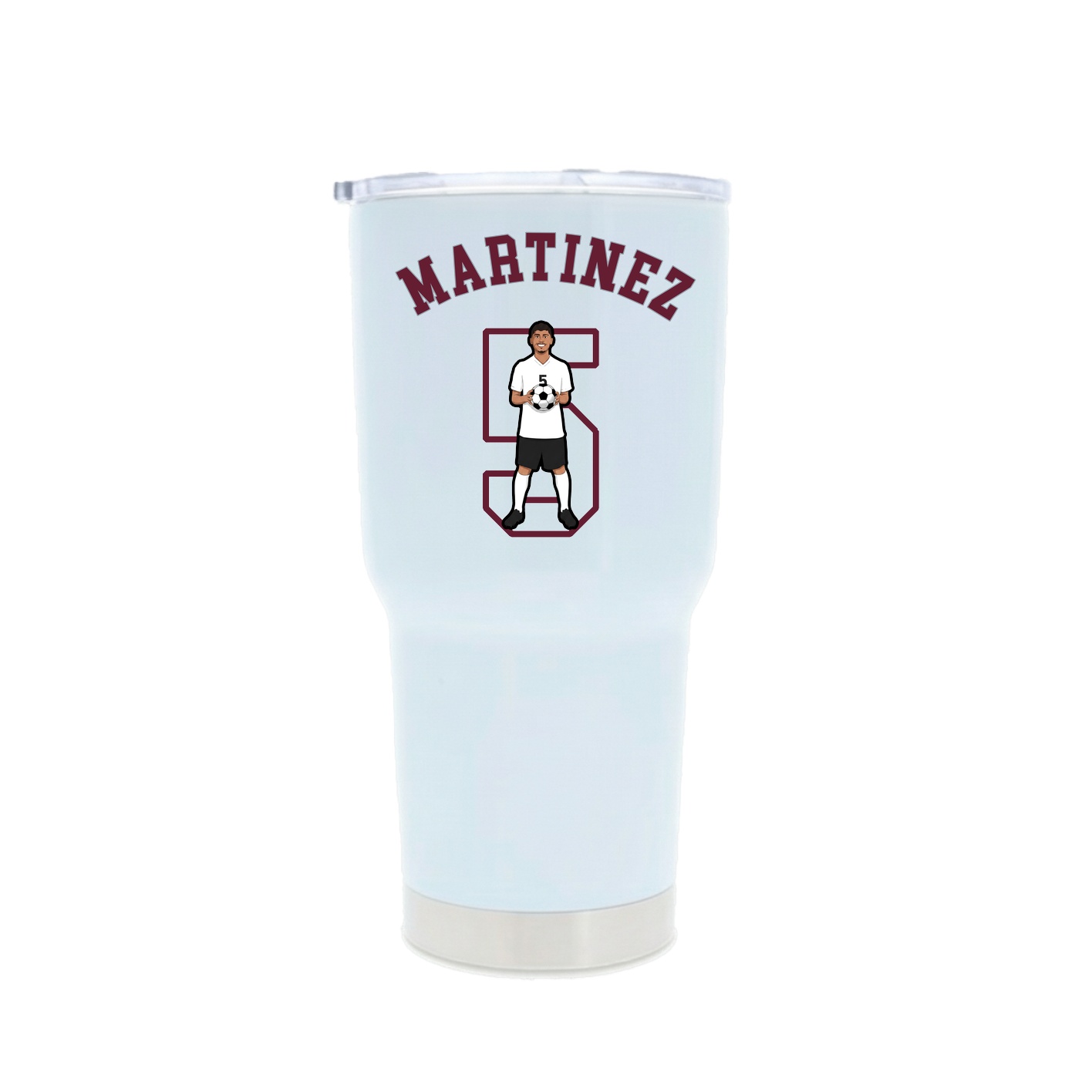 30oz Stainless Steel Tumbler — Shirsey Arch in White