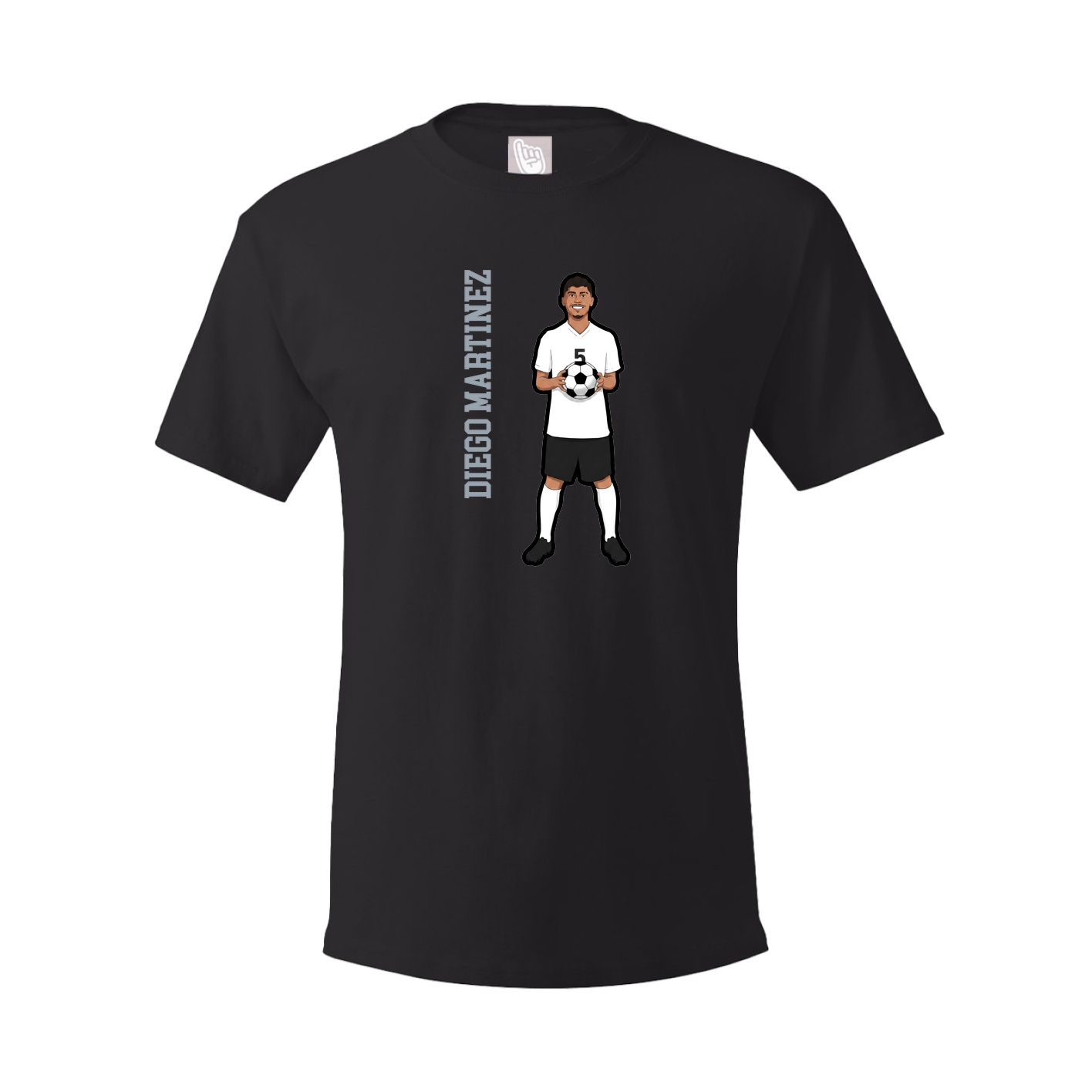 Tee — Name Vertical in Black