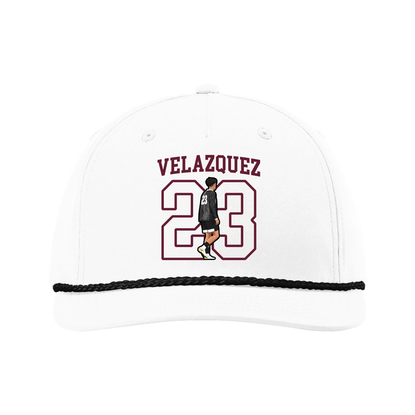 Five-Panel Classic Rope Cap — Shirsey in White