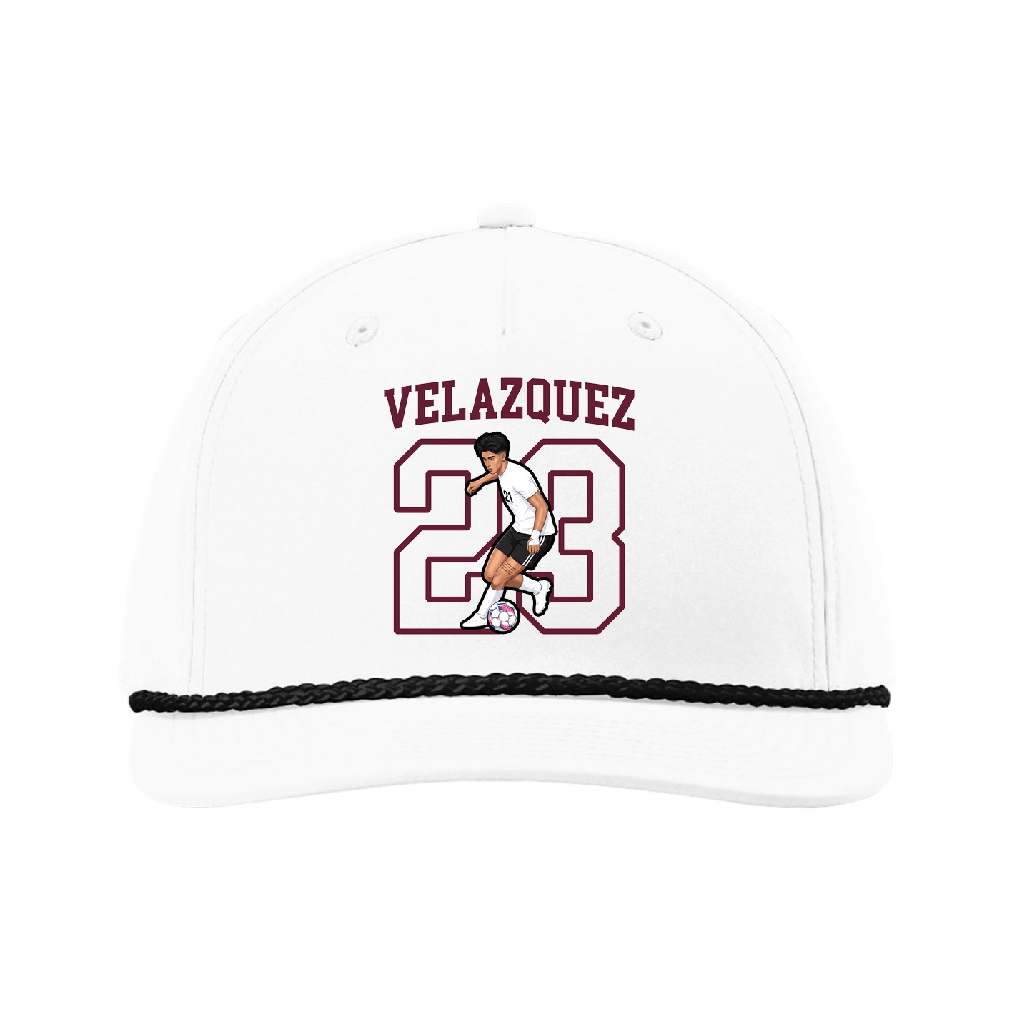 Five-Panel Classic Rope Cap — Shirsey in White