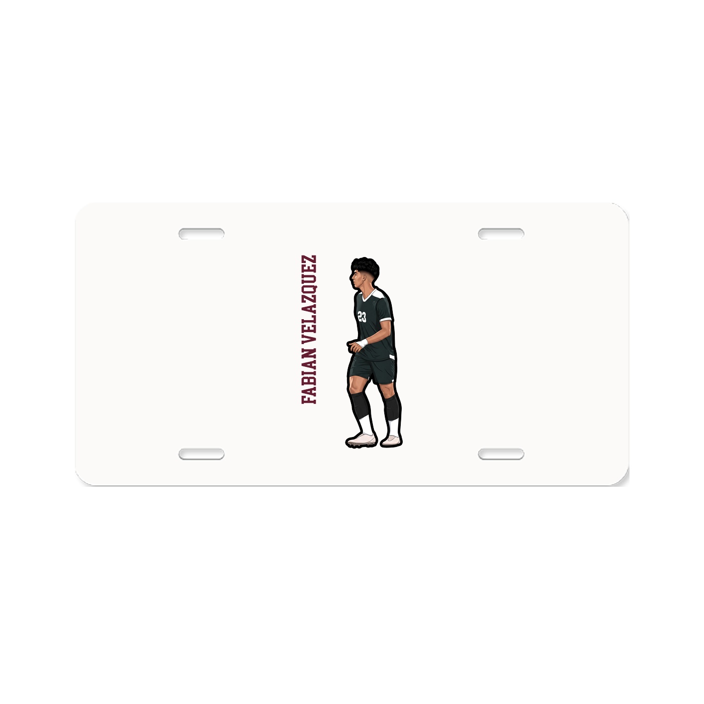 License Plate — Name Vertical in Classic