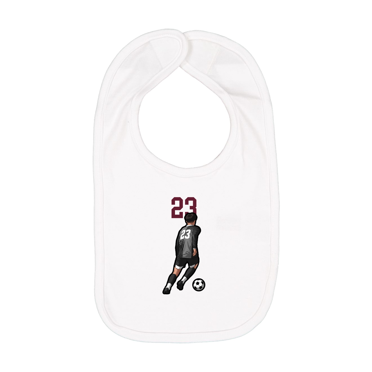 Infant Bib — Number Top in White