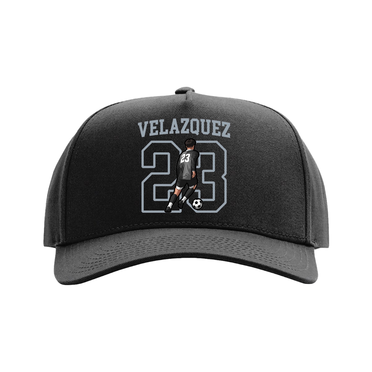 Full Fabric Five-Panel Champ Cap — Shirsey in Black