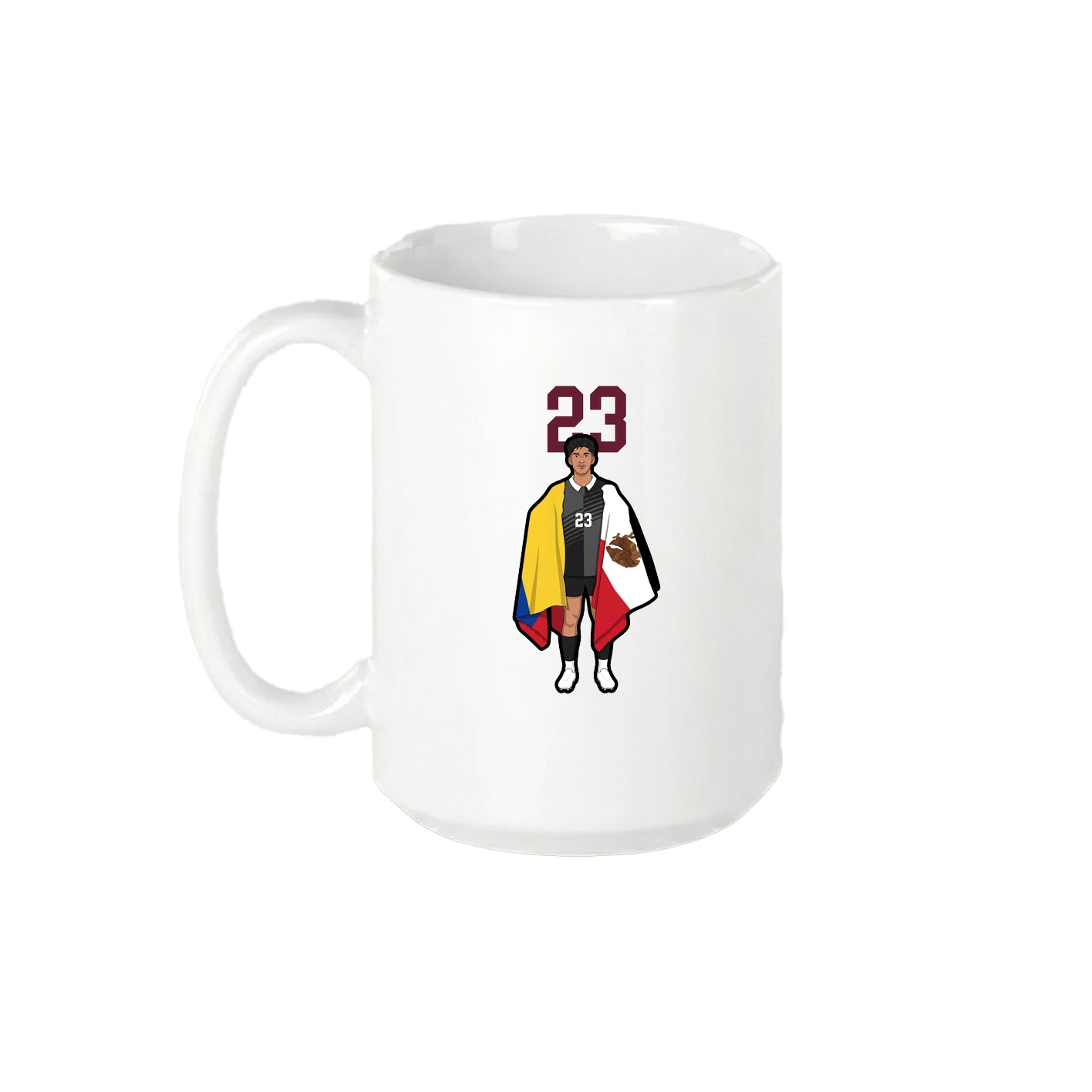 15oz Coffee Mug — Number Top in White