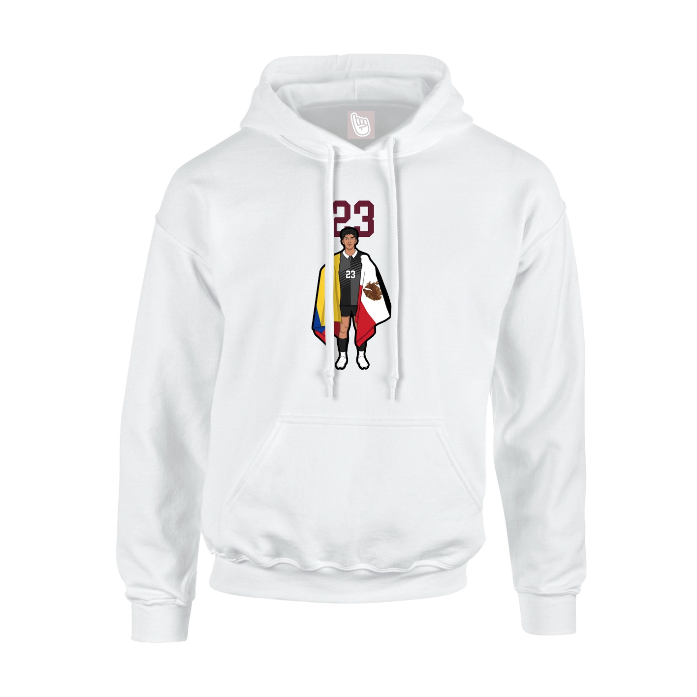 Hoodie — Number Top in White