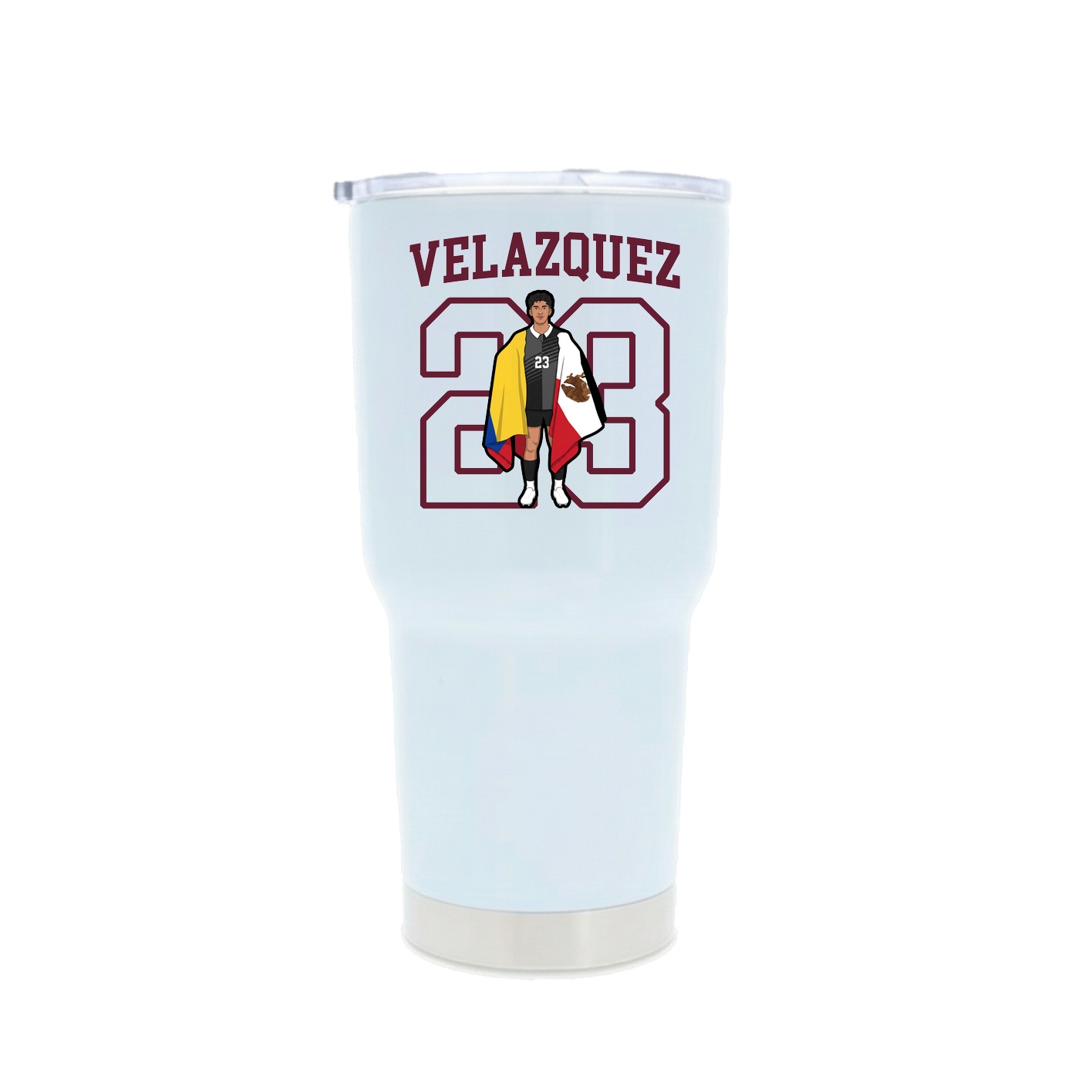 30oz Stainless Steel Tumbler — Shirsey in White
