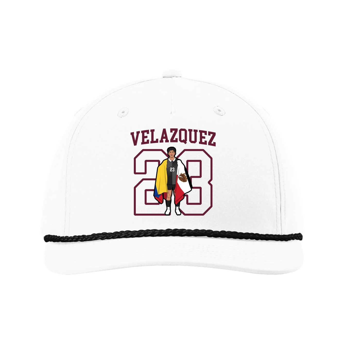 Five-Panel Classic Rope Cap — Shirsey in White