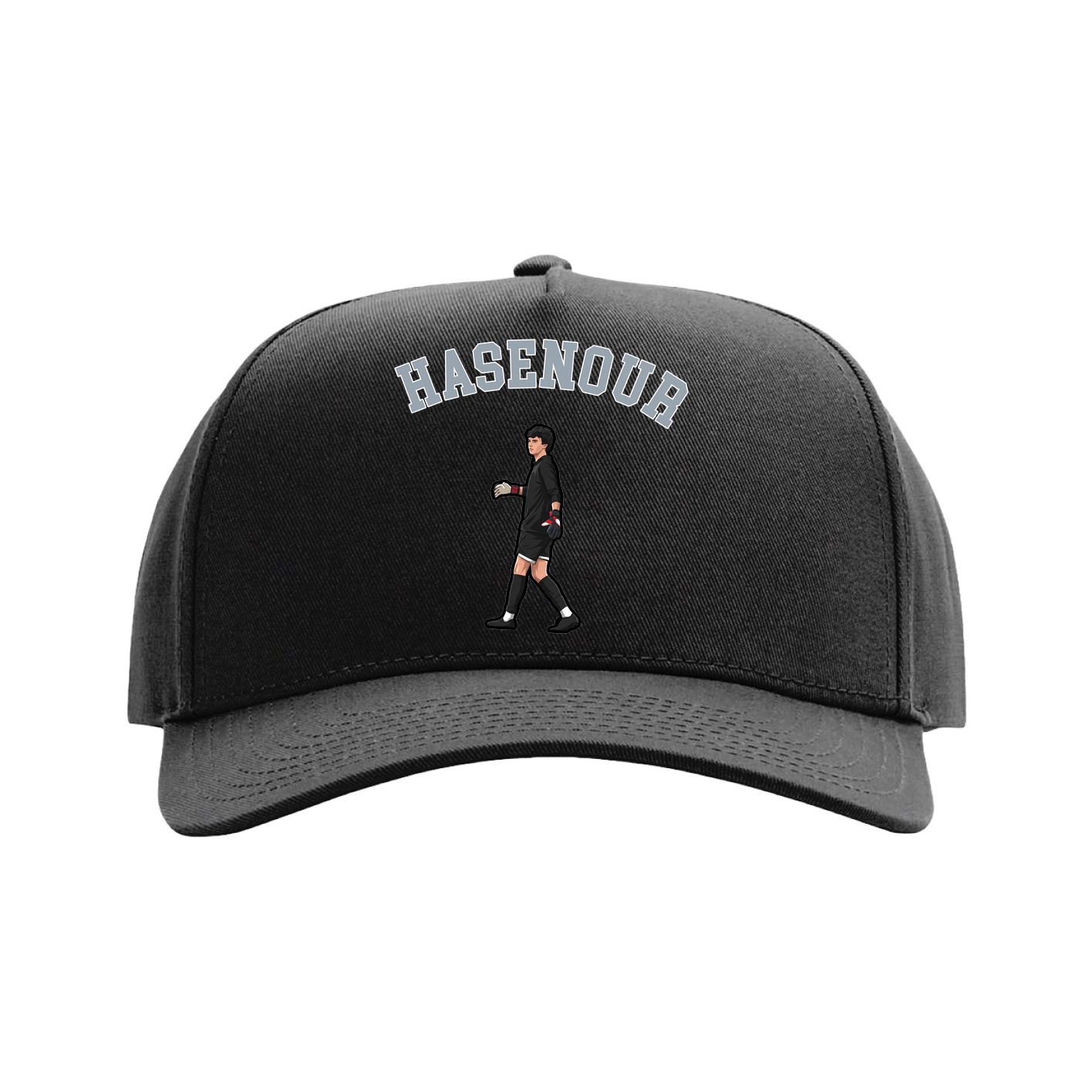 Full Fabric Five-Panel Champ Cap — Shirsey Arch in Black