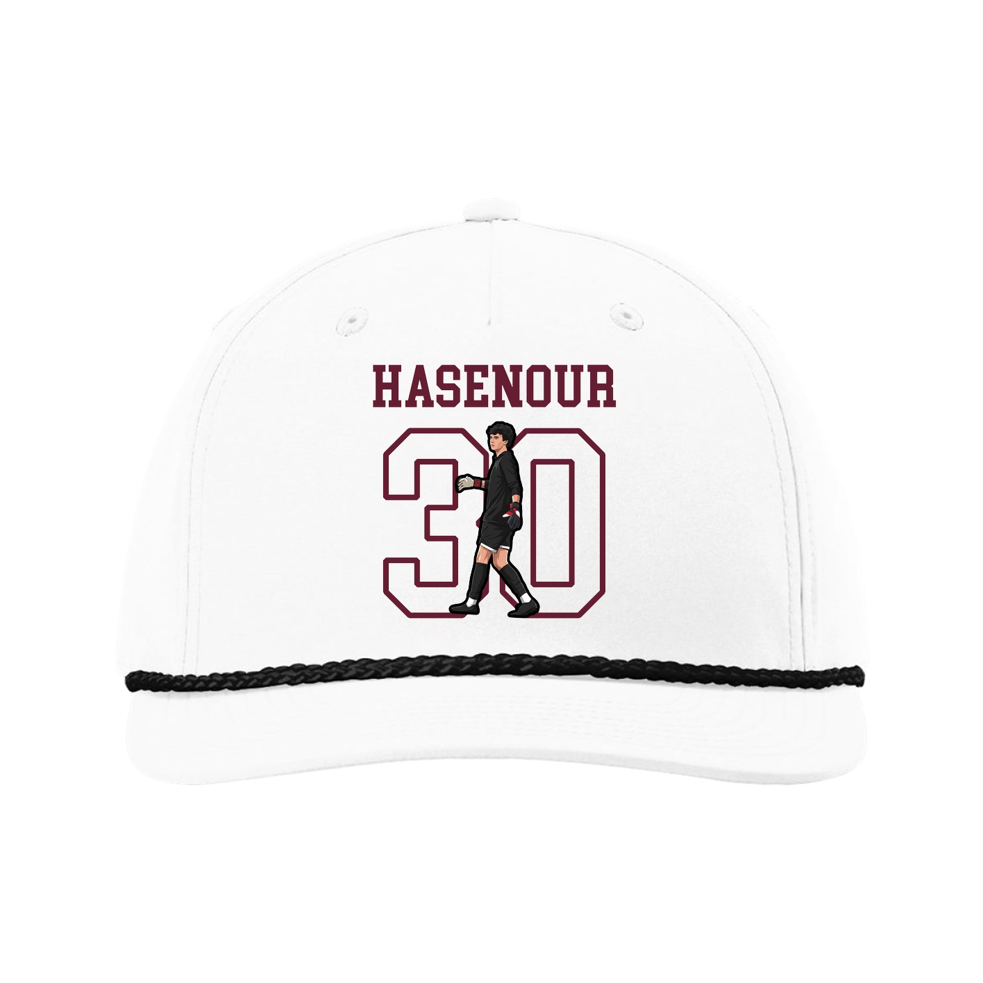 Five-Panel Classic Rope Cap — Shirsey in White
