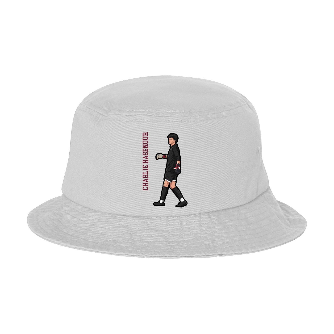 Bucket Cap — Name Vertical in White