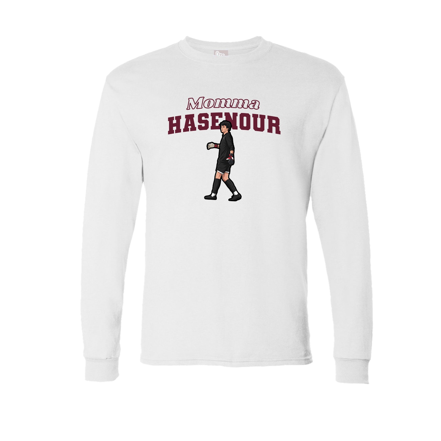 Long Sleeve Tee — Mothers Day Block in White