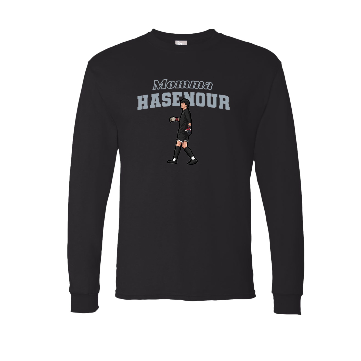 Long Sleeve Tee — Mothers Day Block in Black