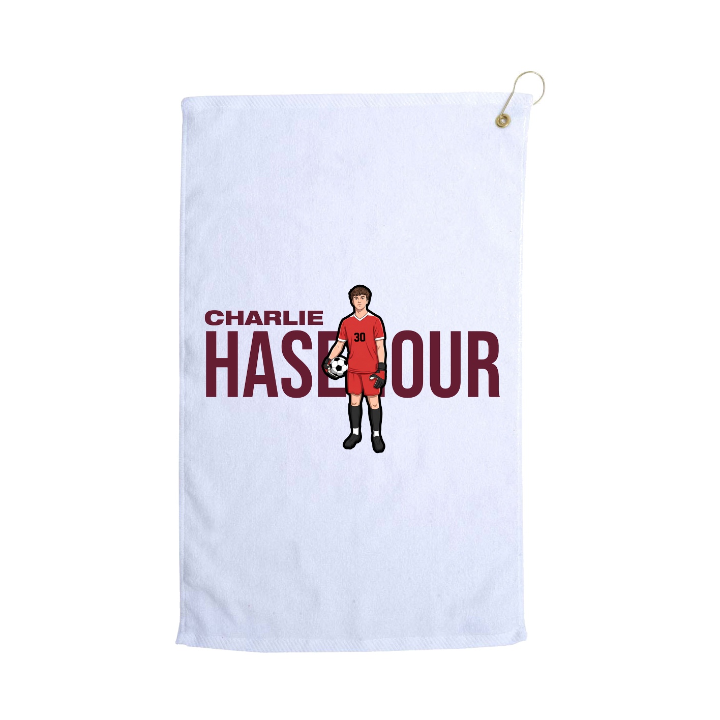Golf Towel — Player Name in White