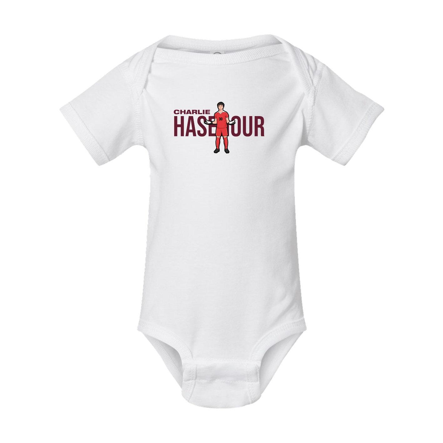 Baby Onesie — Player Name in White