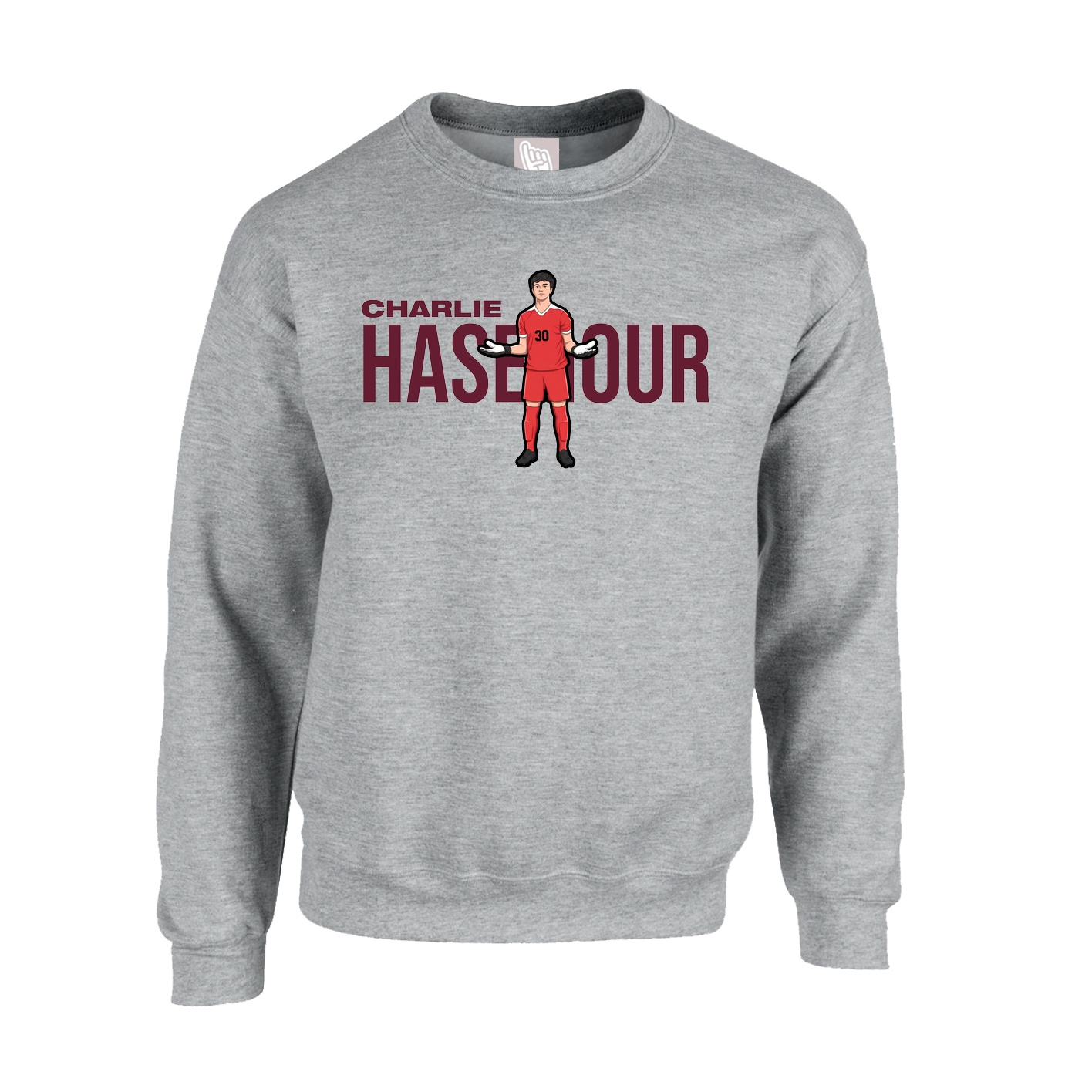 Fleece Crew — Player Name in Grey