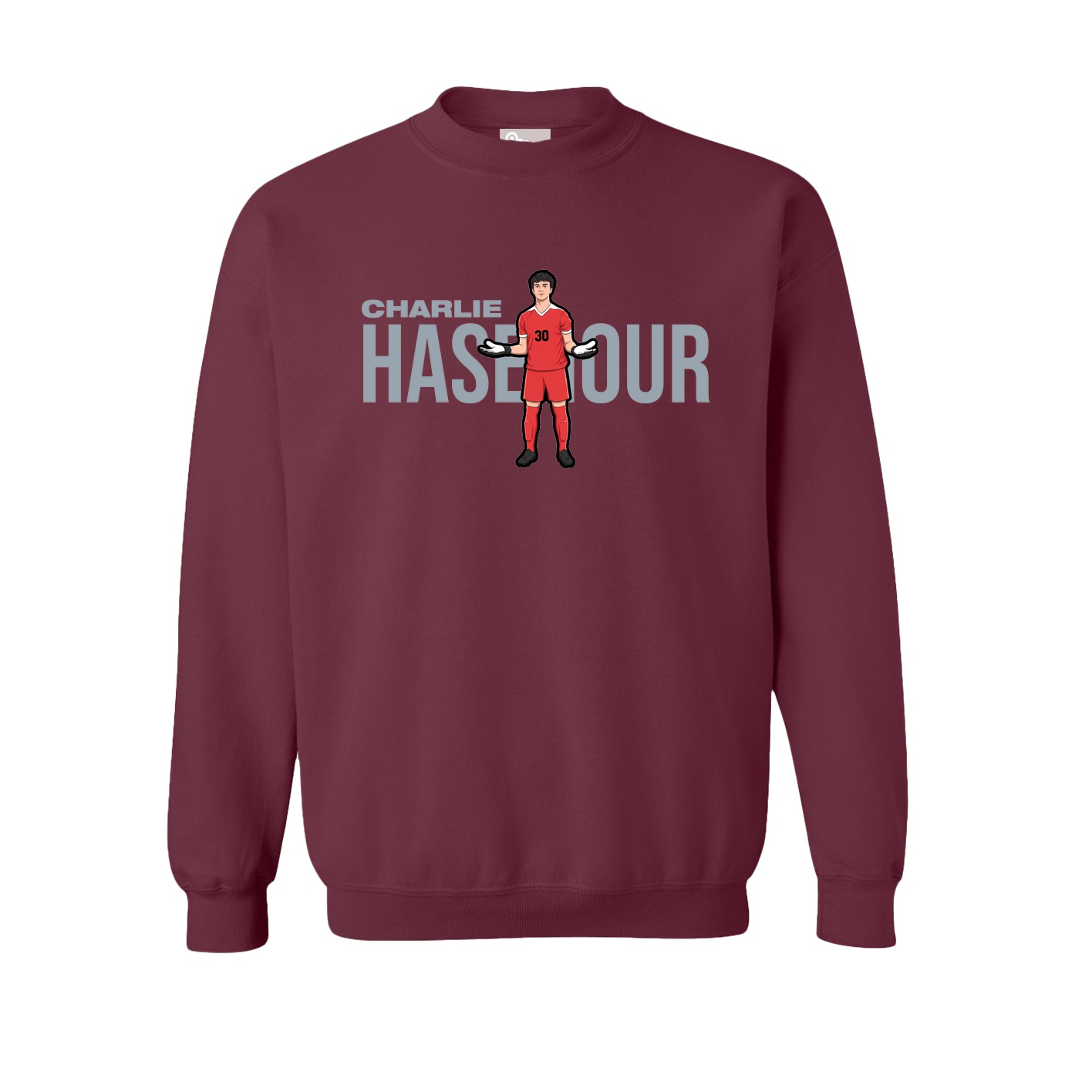 Fleece Crew — Player Name in Maroon