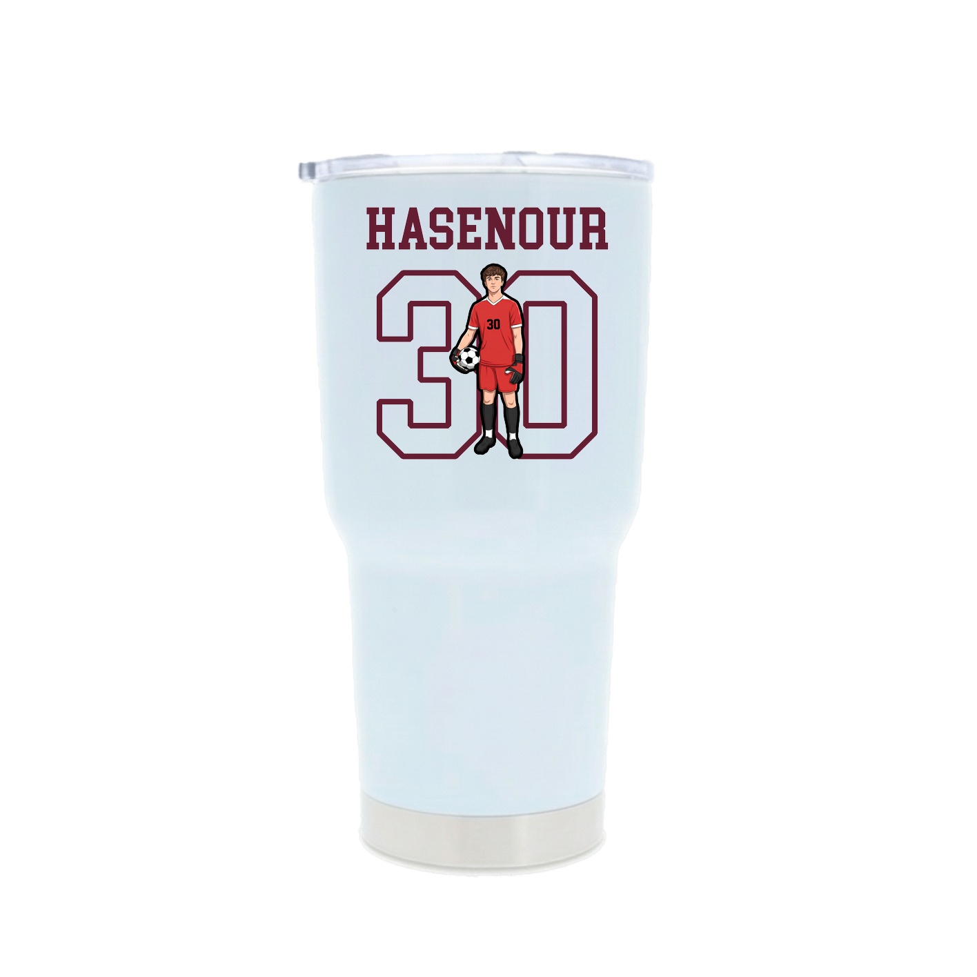 30oz Stainless Steel Tumbler — Shirsey in White