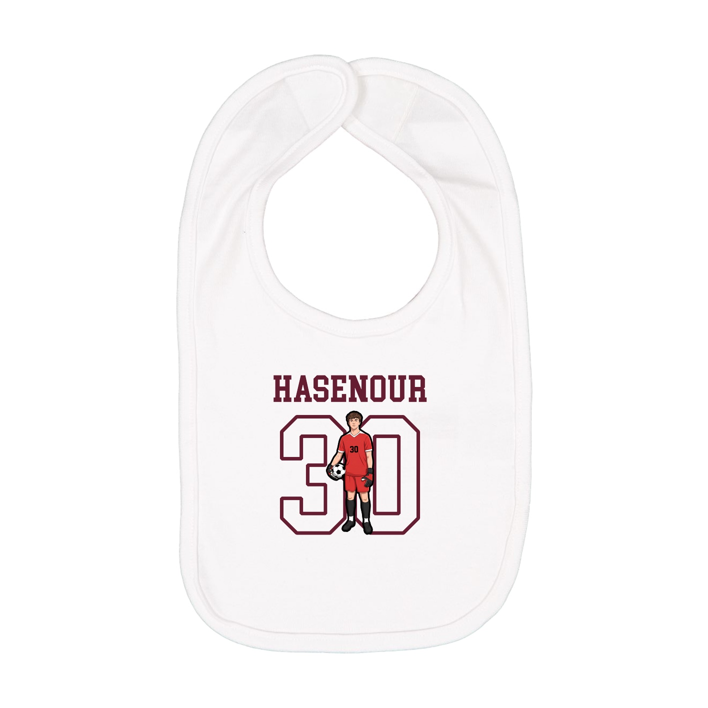 Infant Bib — Shirsey in White
