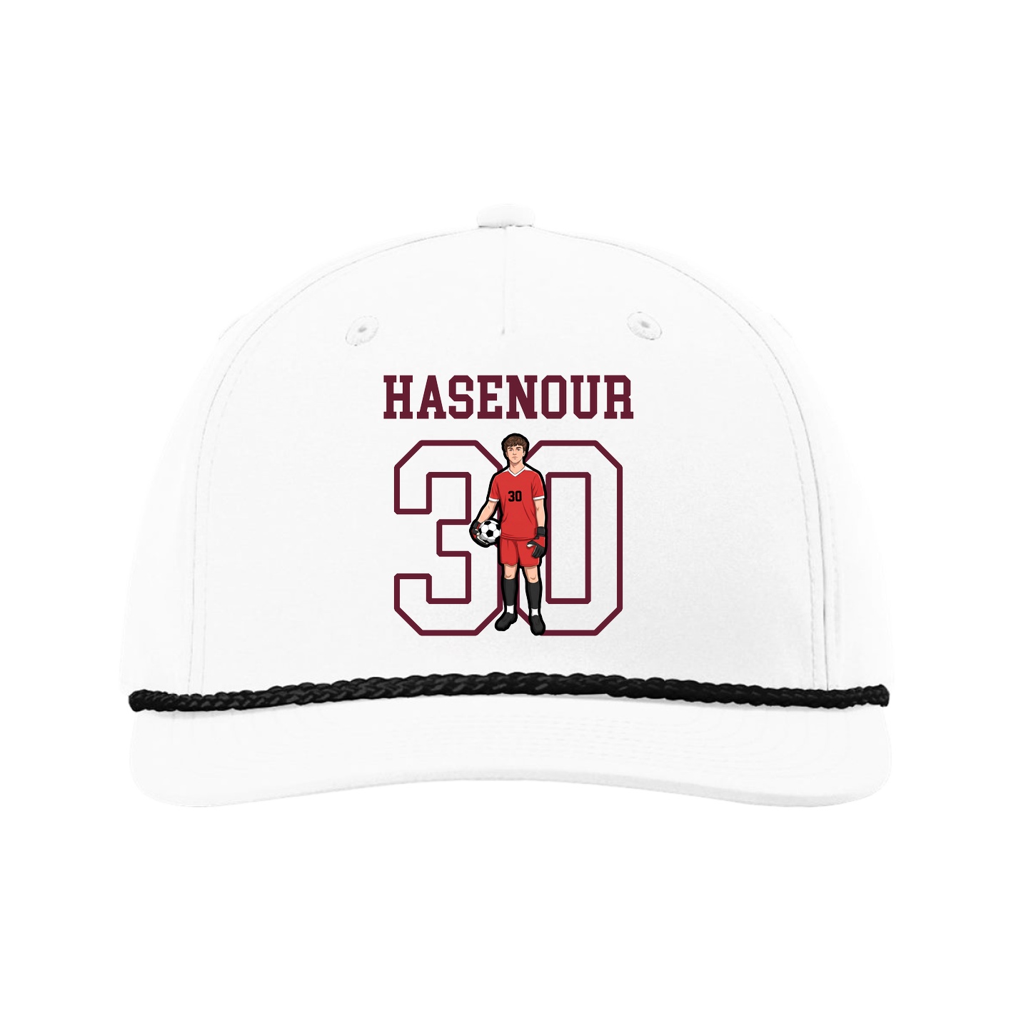 Five-Panel Classic Rope Cap — Shirsey in White