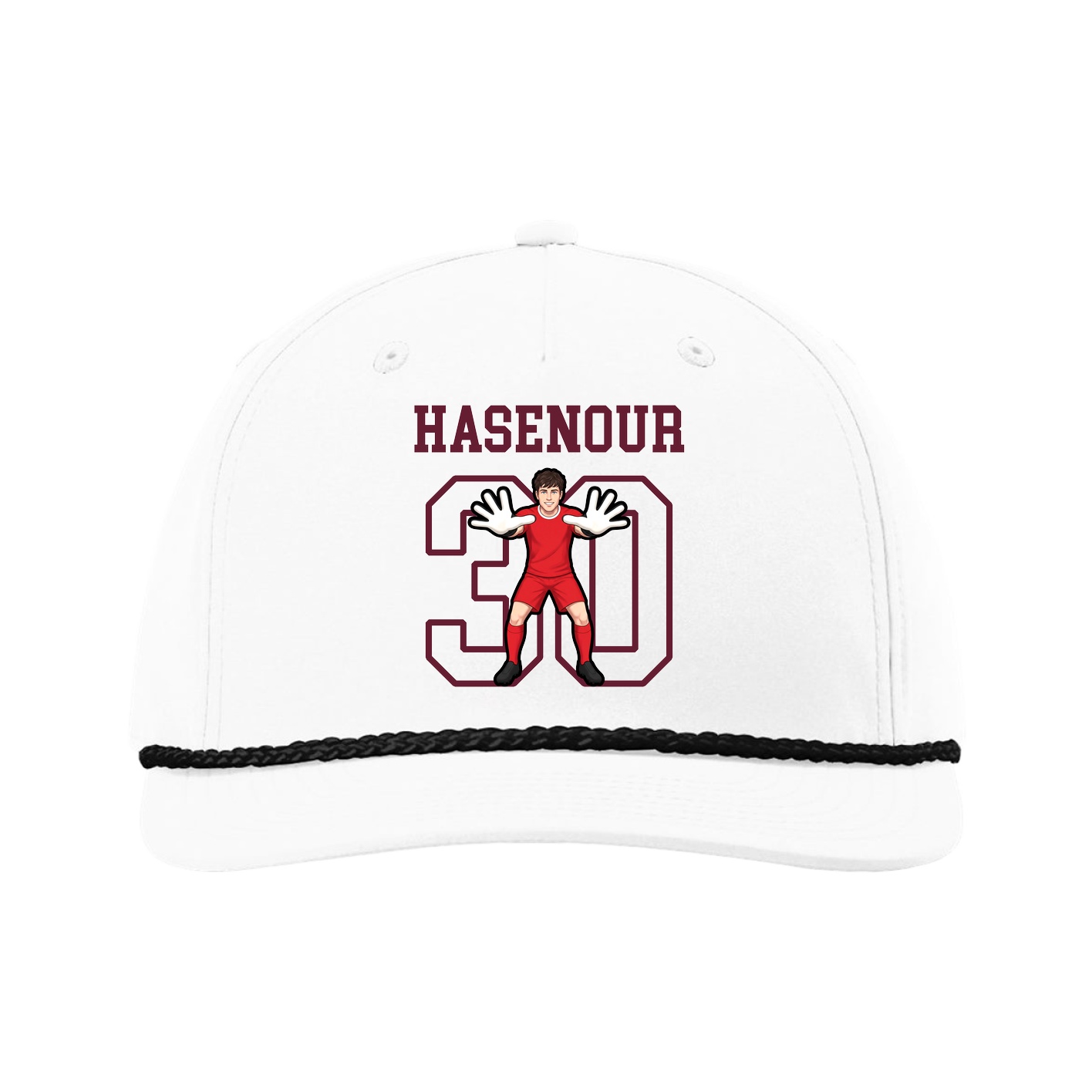 Five-Panel Classic Rope Cap — Shirsey in White