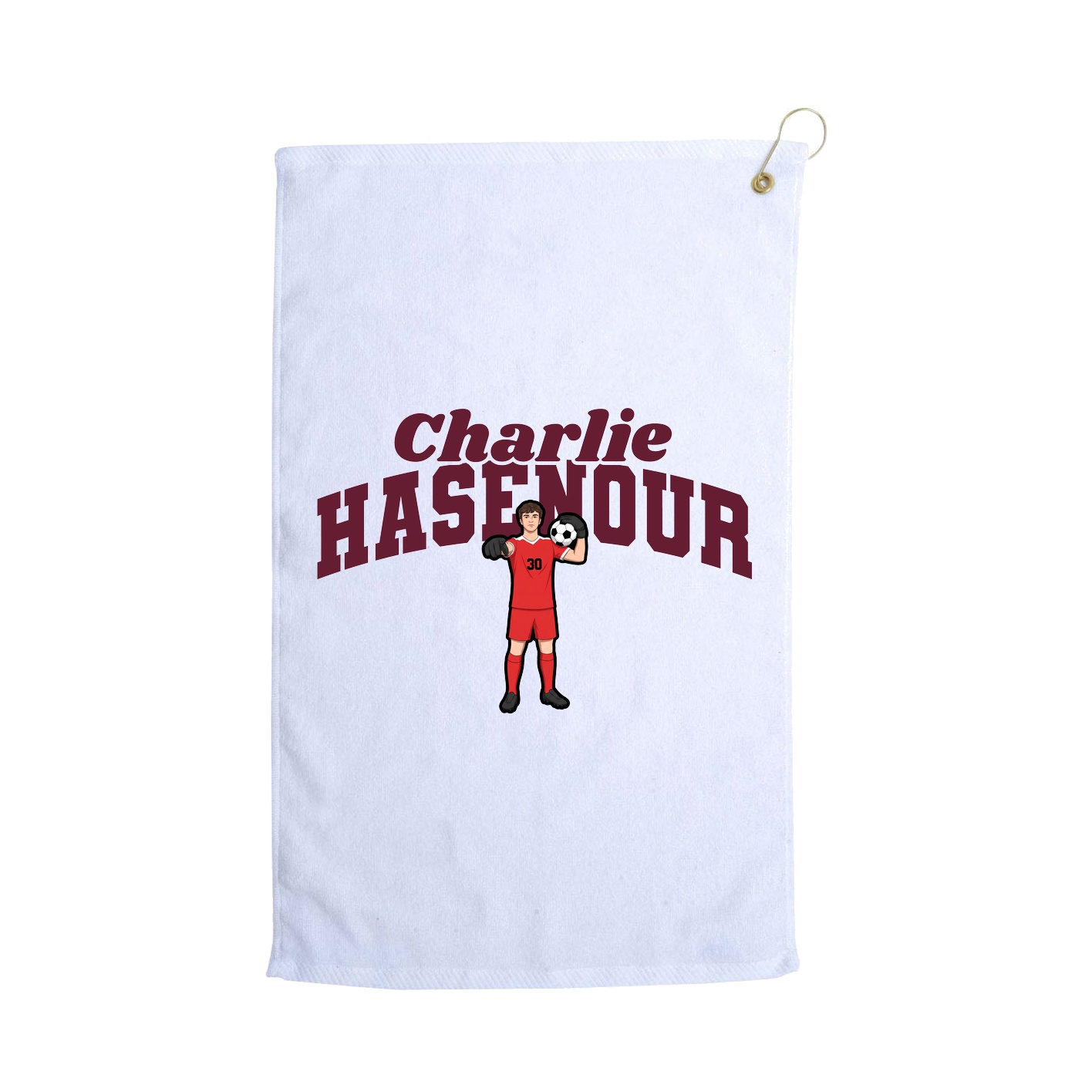 Golf Towel — Signature Arch in White