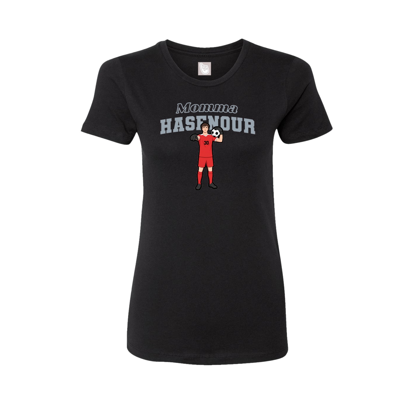 Womens Tee — Mothers Day Block in Black