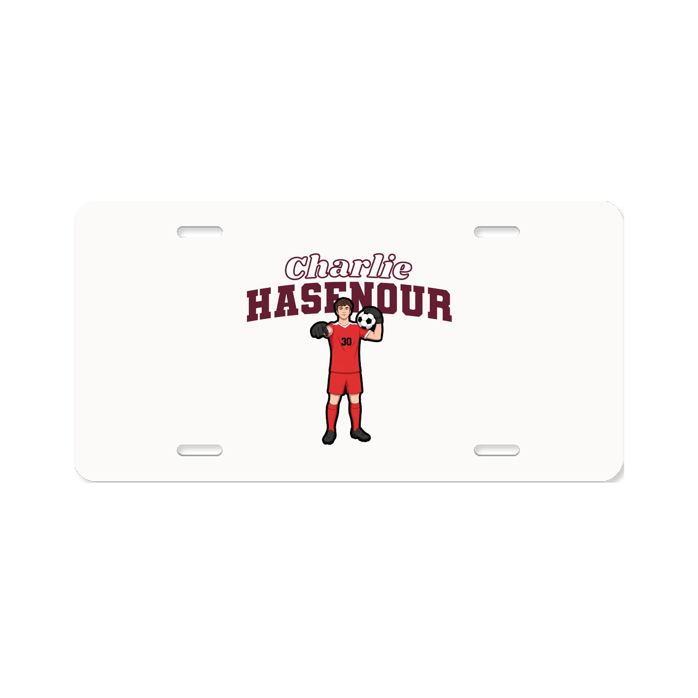 License Plate — Name Arch in Classic