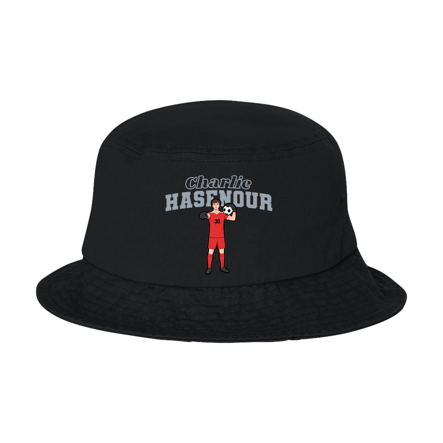 Bucket Cap — Name Arch in Black